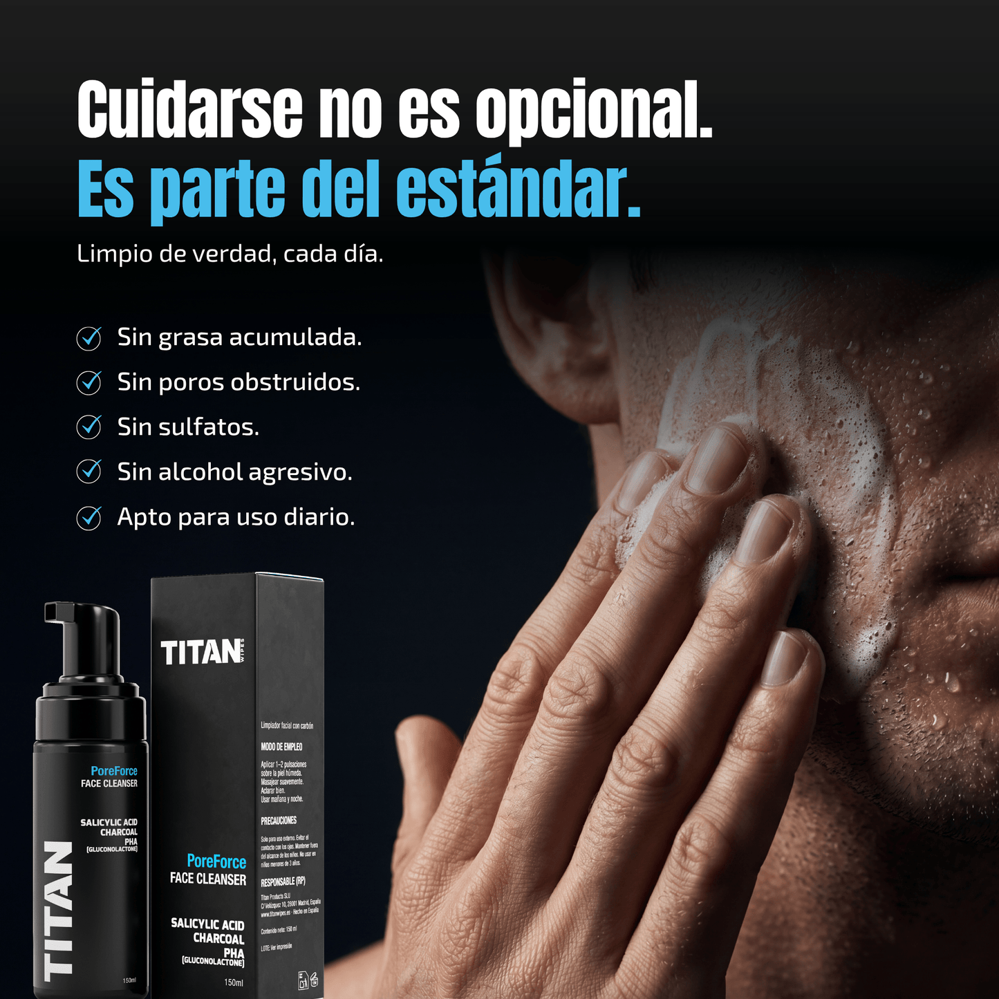 Titan Linea Skincare para Hombres - Titan Wipes